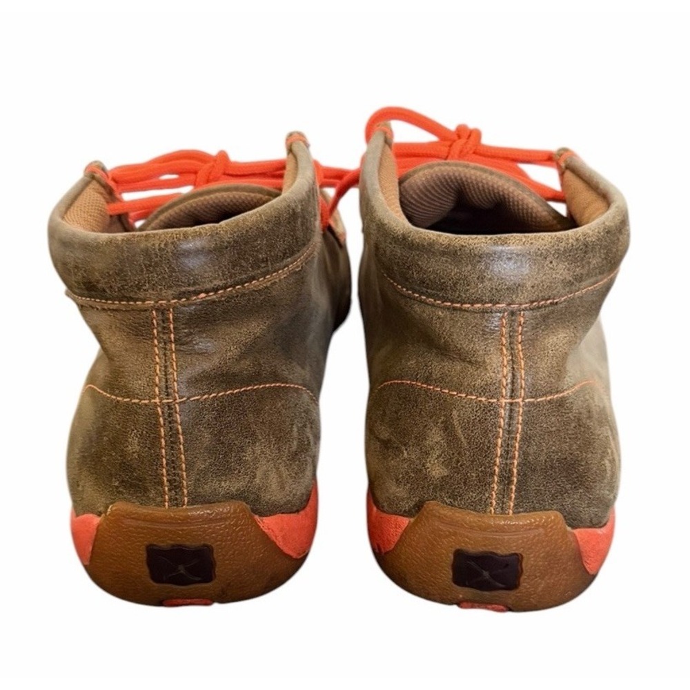 Twisted X Moc Toe Chukka Driving Moc Boots Neon Orange/Bomber Men's Size 9.5 - Picture 4 of 9